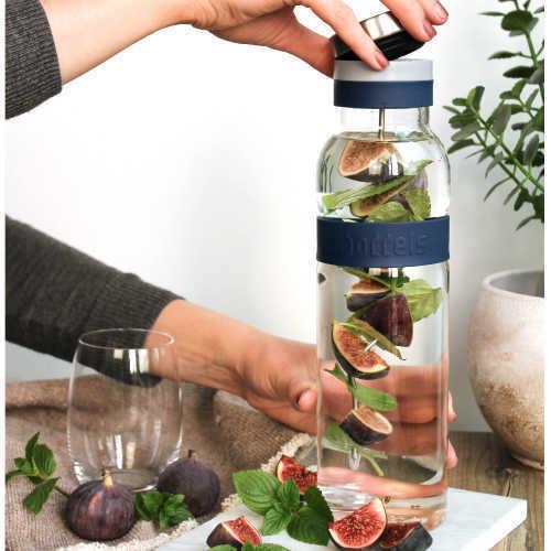 BODDELS CARAFE 1.1 L グラスカフェ 2本セット 2PK スティック付き 1100ml フルーツ串付き 耐熱ガラス